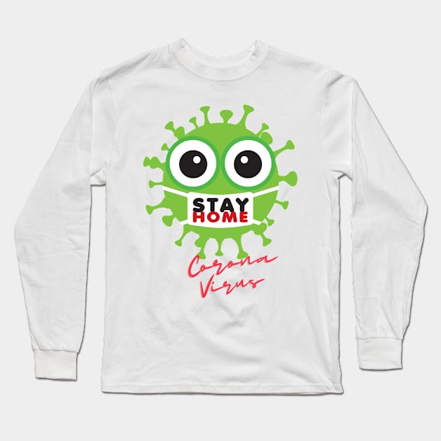 Design corona virus Long Sleeve T-Shirt by Lonk shop
